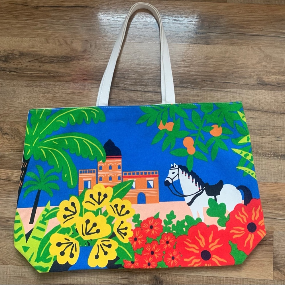 Clarins French Canvas Shopping Totebag